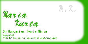 maria kurta business card